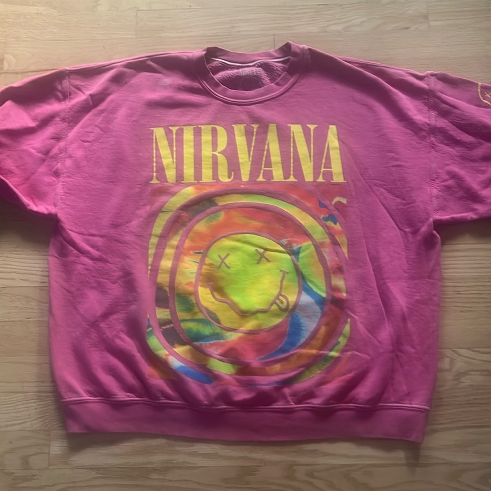 Urban Outfitters Pink Nirvana Sweatshirt
